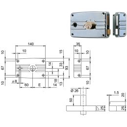 ISEO rim lock 48560/48660