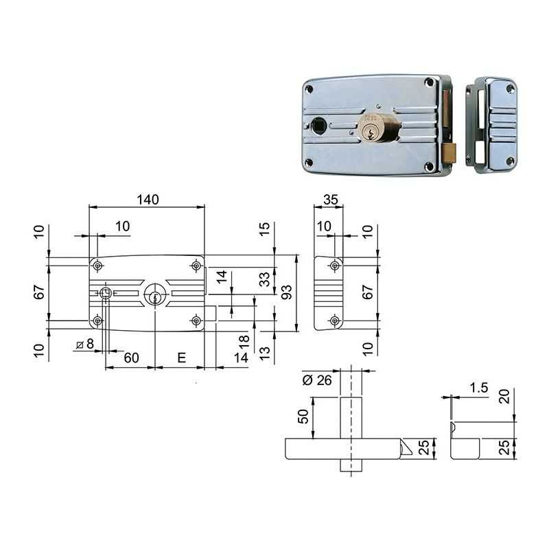 ISEO rim lock 48560/48660