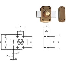 Verrou ISEO 470500 rim lock