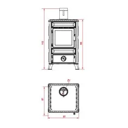 Wood stove ROYAL 1915 Mary 8 Kw 4 stars