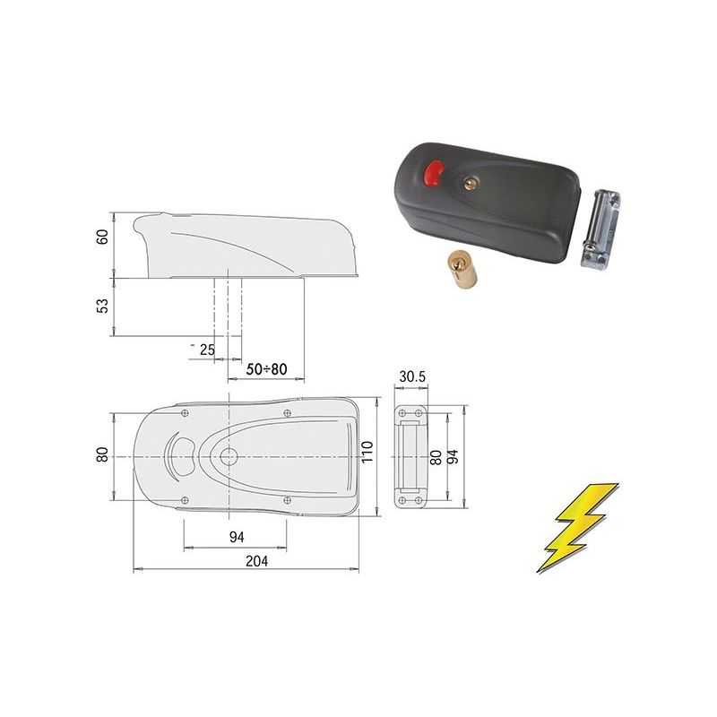 Electro-locking apply Cisa 1A731.00.0 'ElettriKa'