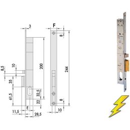 Cisa 14021 electric lock to be inserted for riser