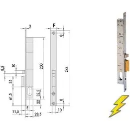 Cisa 14021 electric lock to be inserted for riser