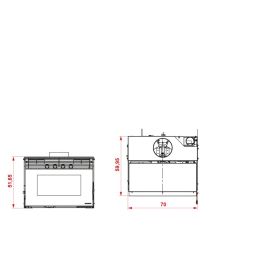 Inserto camino a pellet Palazzetti Ecofire A70