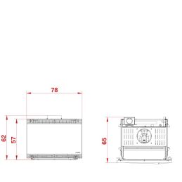 Inserto camino a pellet Palazzetti Ecofire A78