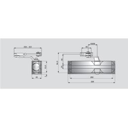 DORMA TS69 arm door closer arm with stop