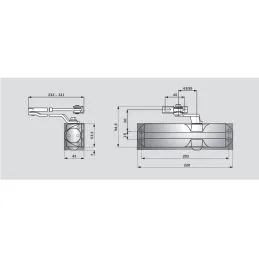 DORMA TS69 arm door closer arm with stop