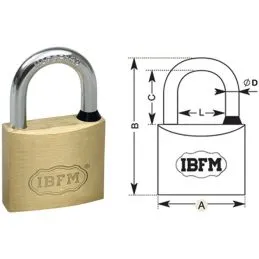 IBFM brass standard arch padlock