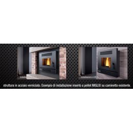 Montegrappa MIGLIO 8.5 Kw 4 star pellet fireplace insert