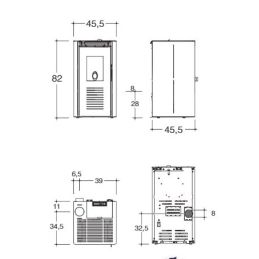 Pellet stove Caminetti Montegrappa NODO 4,5 Kw