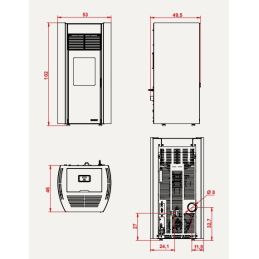 Palazzetti Ecofire Milù pellet stove 8 Kw 5 stars