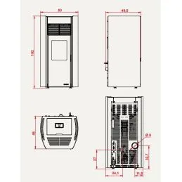 Stufa a pellet Palazzetti Ecofire Milù 8 Kw 5 stelle