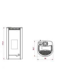 Stufa a pellet Palazzetti Ecofire Marianne 9 PRO 2