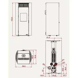Stufa a pellet Palazzetti Ecofire Clelia TC 13 Kw Pro 3 5 stelle