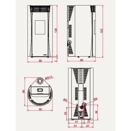 Palazzetti Ecofire Vivienne US 9 Kw 5 star pellet stove