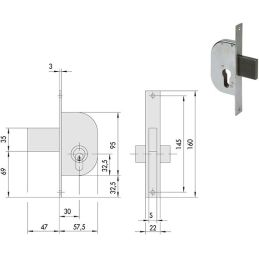 Cisa 42122 soaring mortise lock for gates