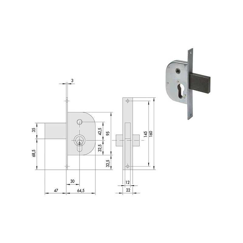 Cisa 42212 lock soaring for gates