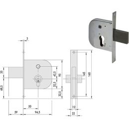 Cisa 42312 lock to be inserted for gates