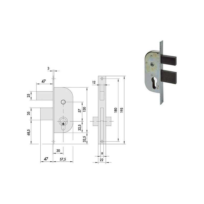 Cisa 42412 lock soaring for sliding gates