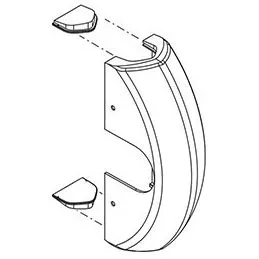 Spare cover for CISA PUSH panic exit device on hinge side