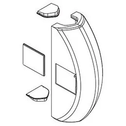Replacement cover TOUCH panic exit device on the latch side