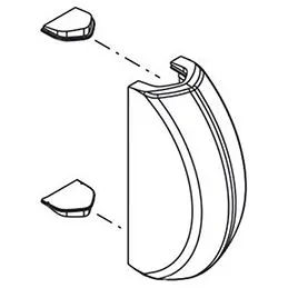 Replacement cover TOUCH panic exit device on the latch side
