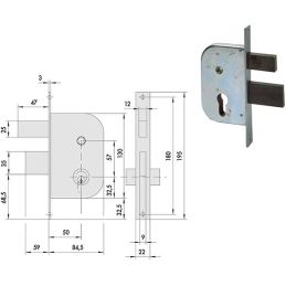 Cisa 42512 soaring mortise lock for gates