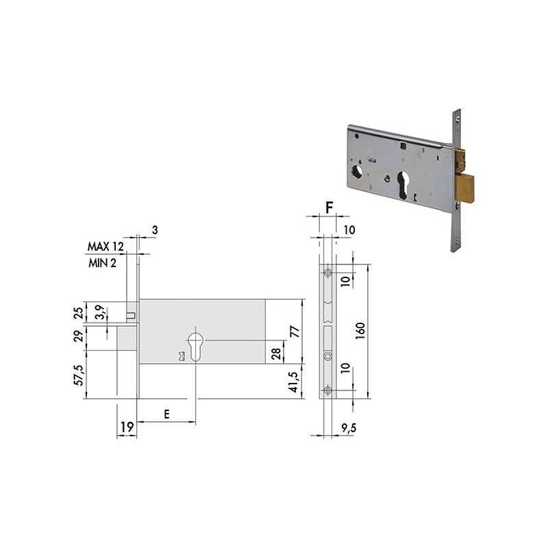 Cisa 44370 lock to insert for band h 77