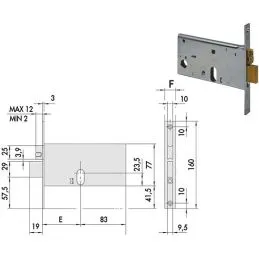 Cisa 44470 lock to insert for band h 77