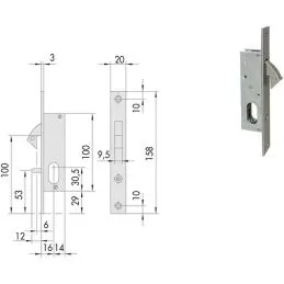 Cisa 45010 lock to slide into a hook