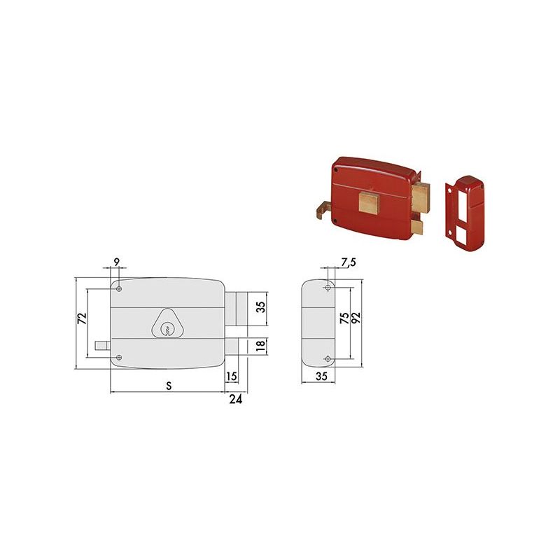 Cisa 50111 lock to apply for wooden doors