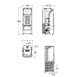 Stufa a pellet Caminetti Montegrappa CUMA EVO NIS9 EVO WIFI