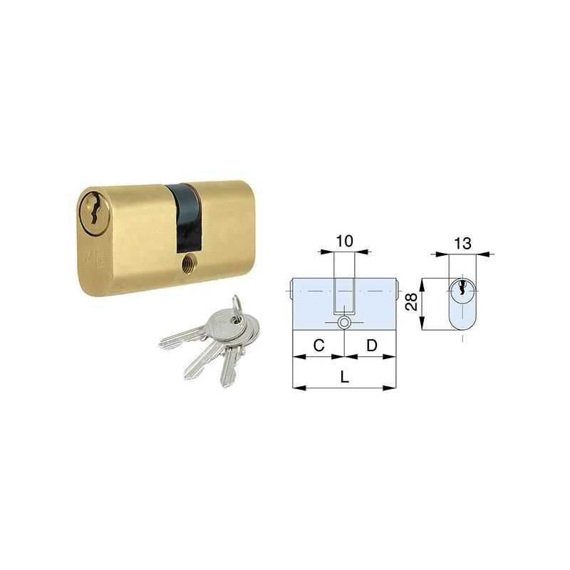 Cilindro ovale per serratura MG Monti 018560