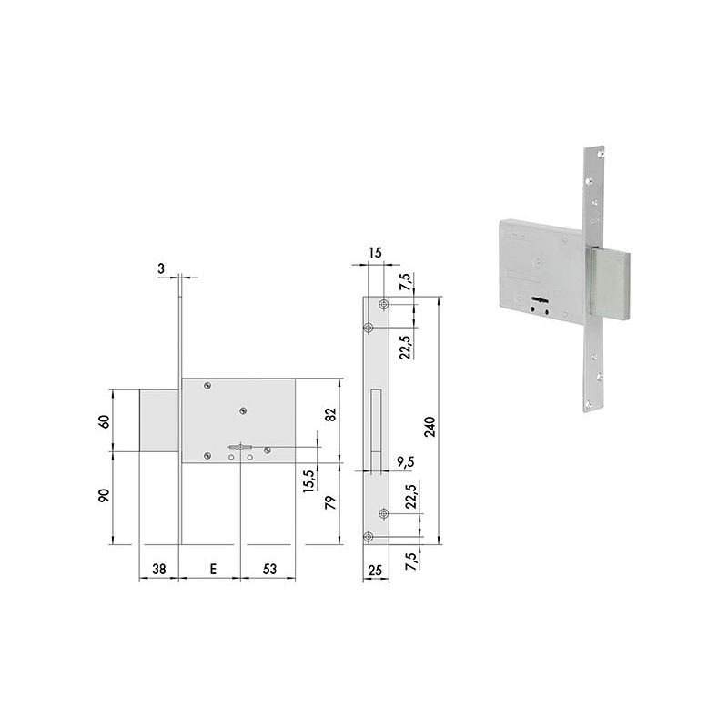 Cisa Lock 57013 threading double map