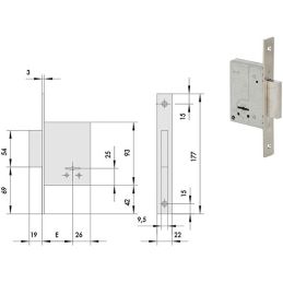 Cisa 57220 lock with double bit