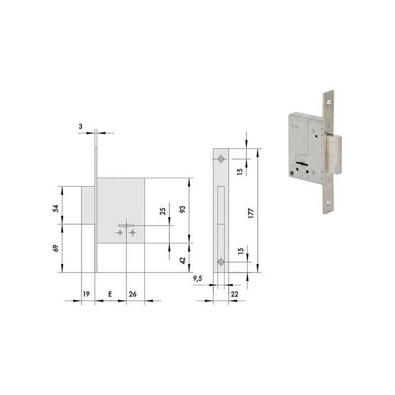 Cisa 57220 lock with double bit