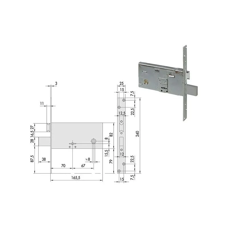 Cisa 57312 lock to insert double map per band Cisa 57312 lock to insert double map per band