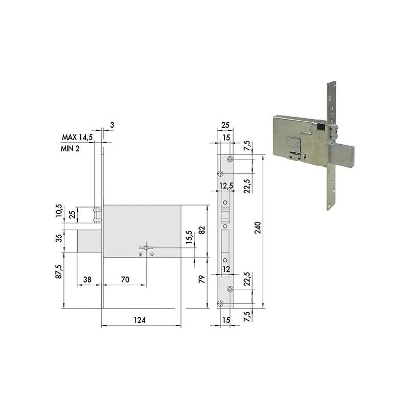 Cisa 57320 lock to insert double map per band Cisa 57320 lock to insert double map per band