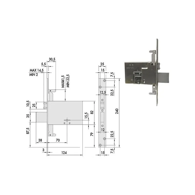 Cisa 57325 lock to insert double map for triple band Cisa 57325 lock to insert double map for triple band