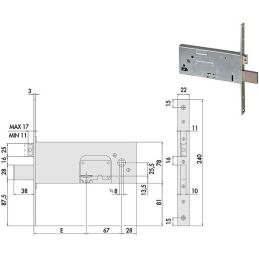 Cisa 57352 lock with double bit for each band