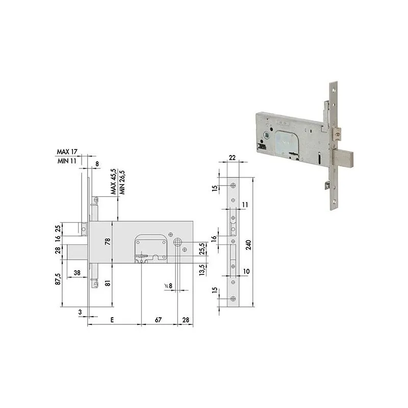 Cisa 57357 lock to insert double map for triple band