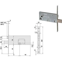 Cisa 57360 lock to insert double map per band