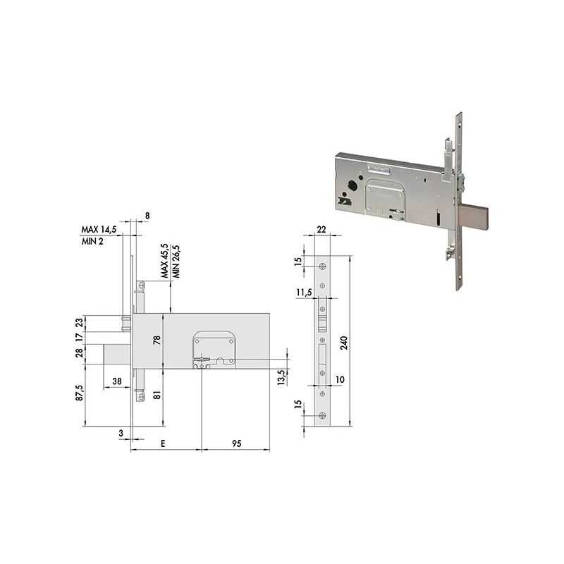 Cisa 57365 lock threading double map for triple band