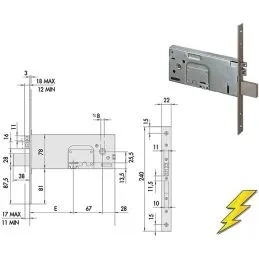 Cisa 17352 electric lock threading double map by band