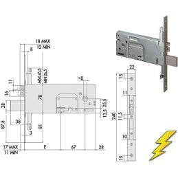 Cisa 17357 electric lock threading double map by band