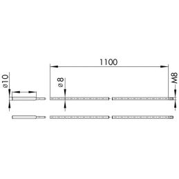 Internal rods kit CISA 07088.03