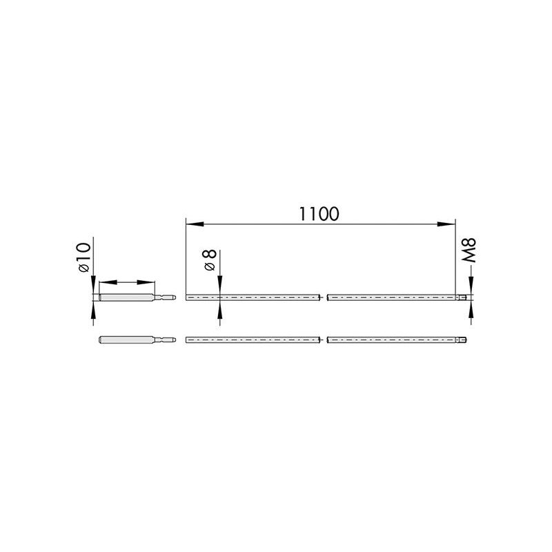 Internal rods kit CISA 07088.03