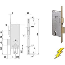 Cisa 12011 electric lock threading for wooden doors