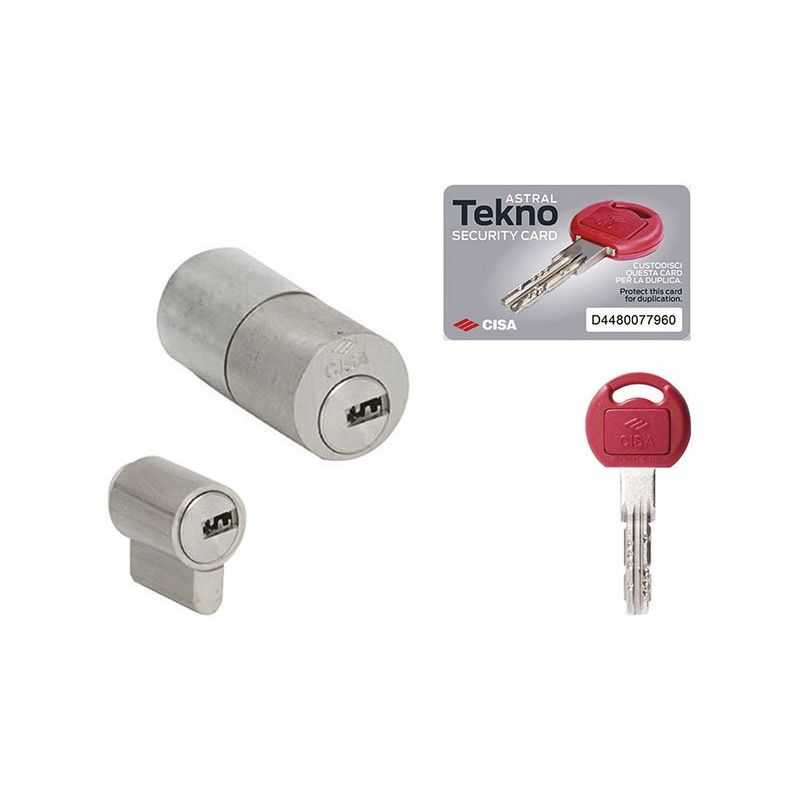 Pair of round cylinders CISA ASTRAL TEKNO 0M150.00.0.12 for