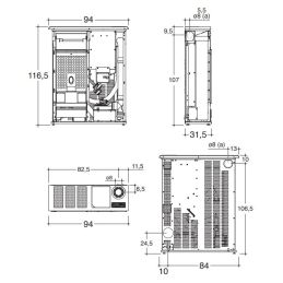 Pellet stove Slim Caminetti Montegrappa ALARE SPS 10 Kw 5 stars